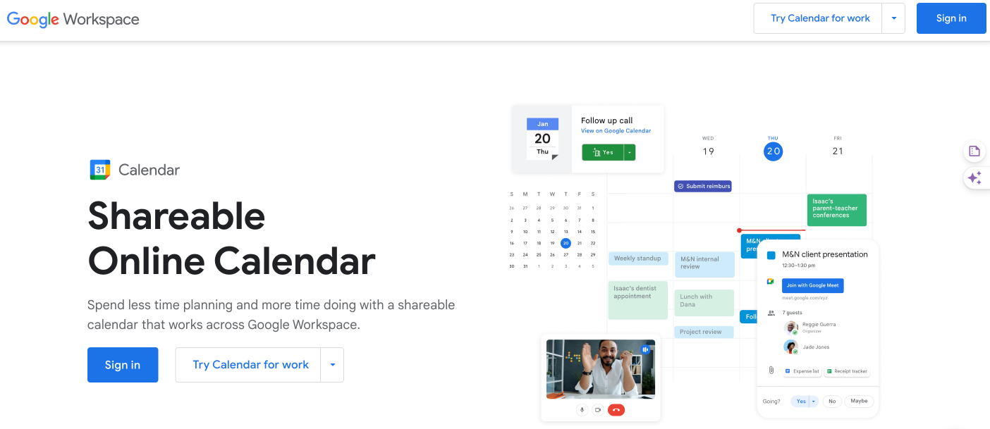 Google Calendar.