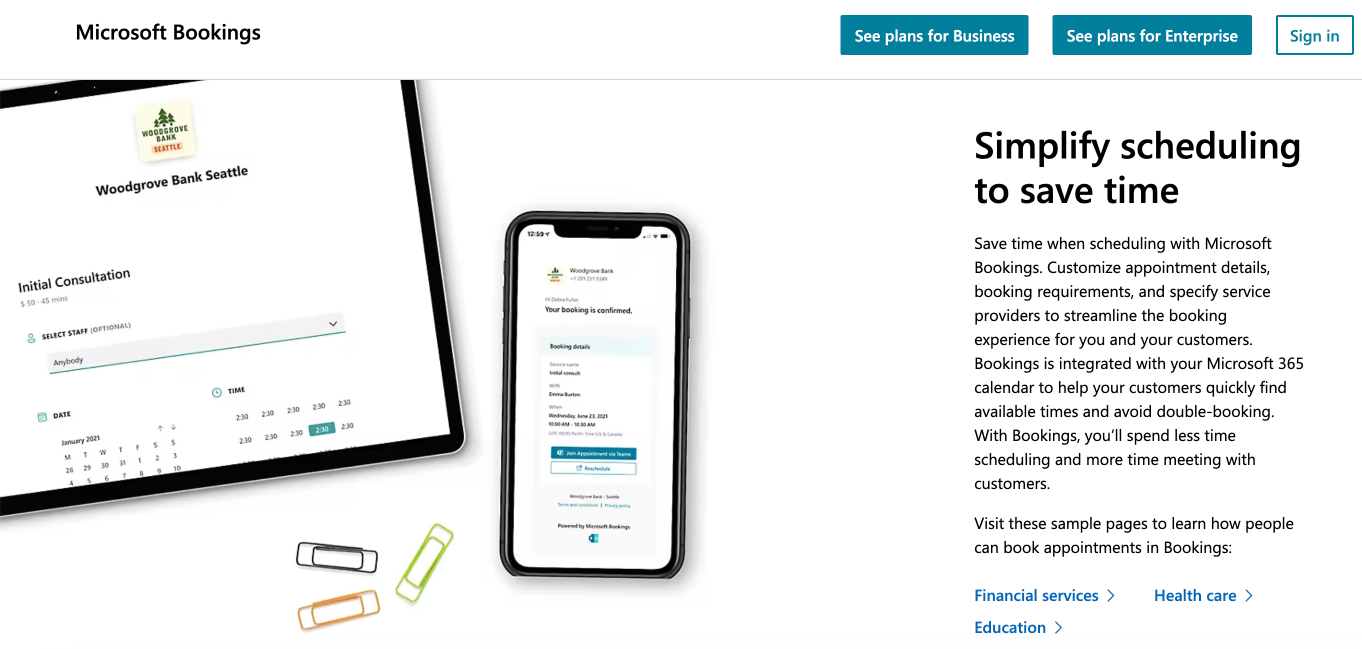Microsoft Bookings.