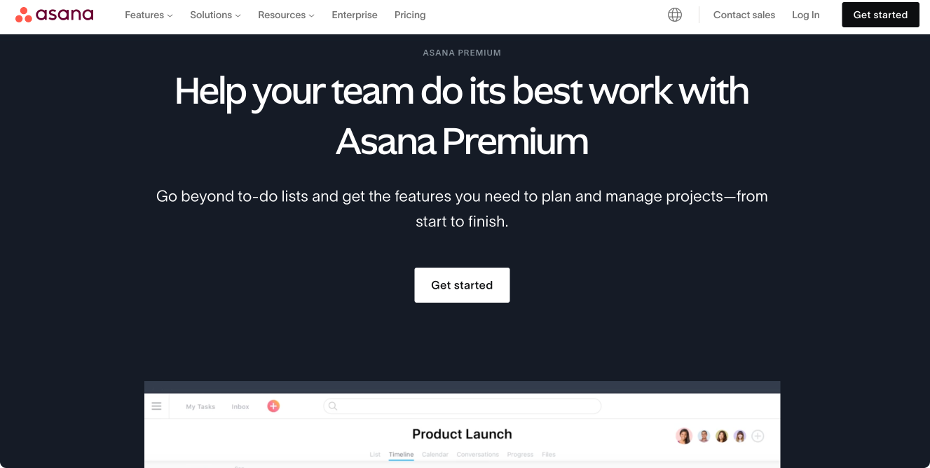Asana Premium.