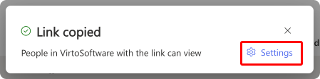 Adjusting copied link and its settings.
