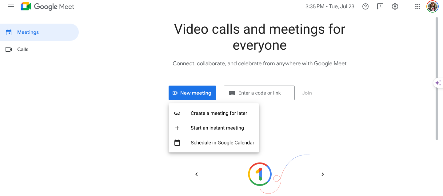 Google Meet.\u00a0
