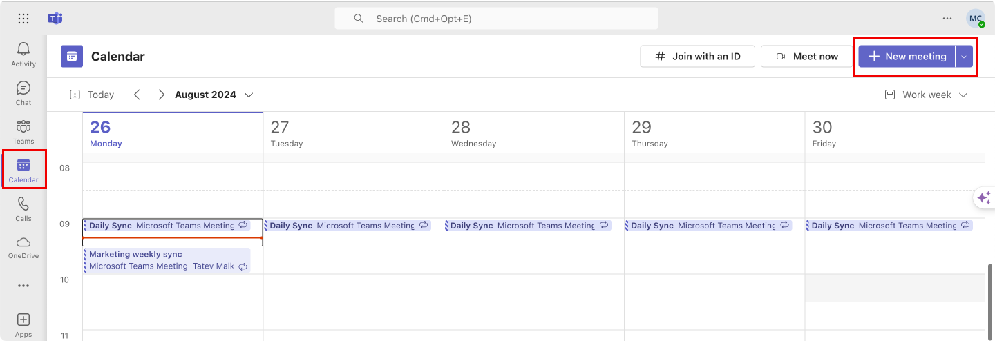  Scheduling a new meeting within Microsoft Teams.\u00a0