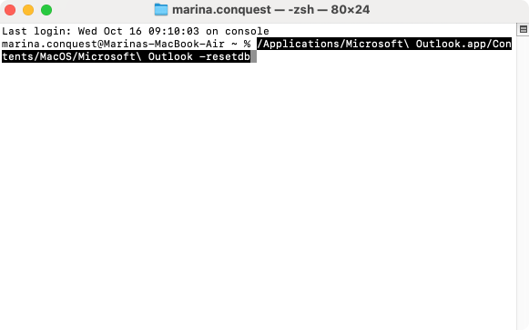 Rebuilding the Oulook database on Mac.\u00a0