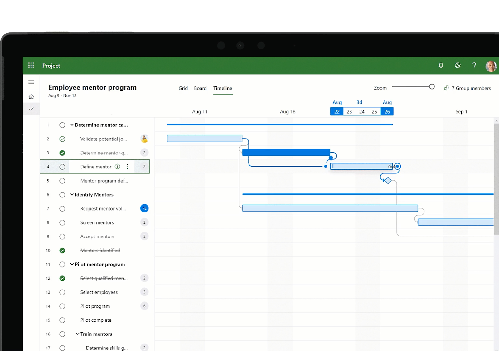 Pic. 2. Example Project experience. 