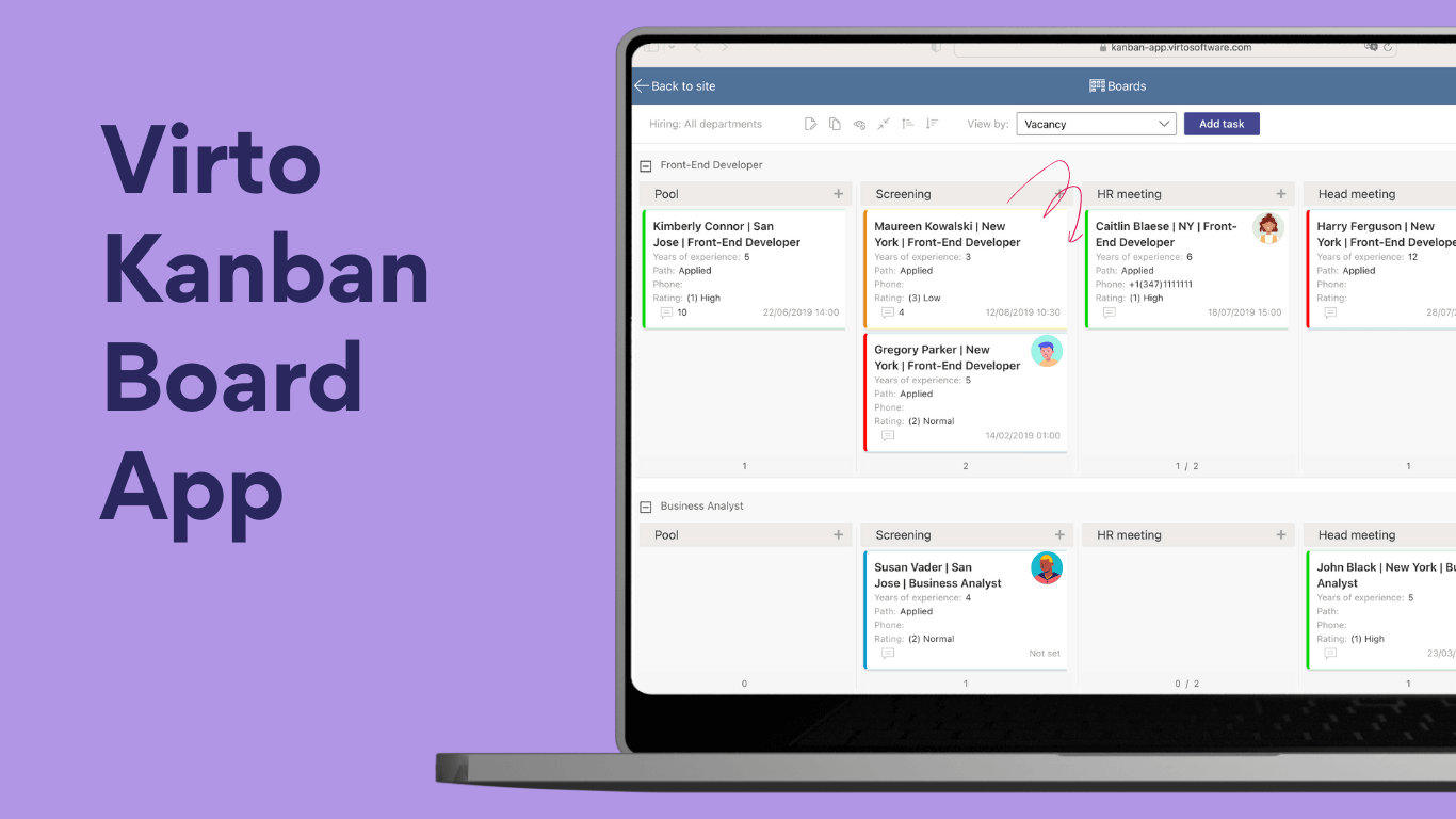 Pic 11. Example Kanban Board.