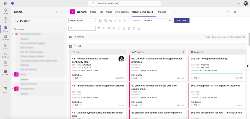 Kanban Board App in Teams