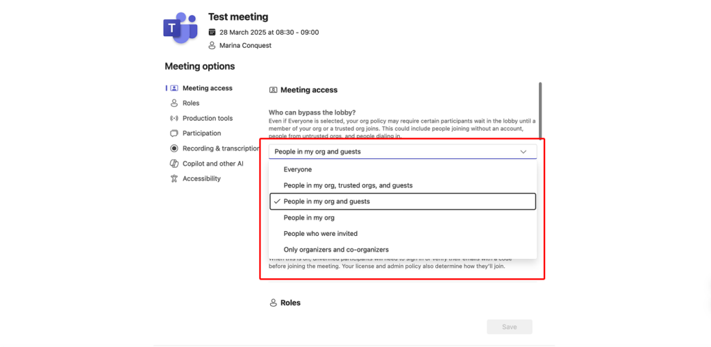 Managing people bypassing the lobby