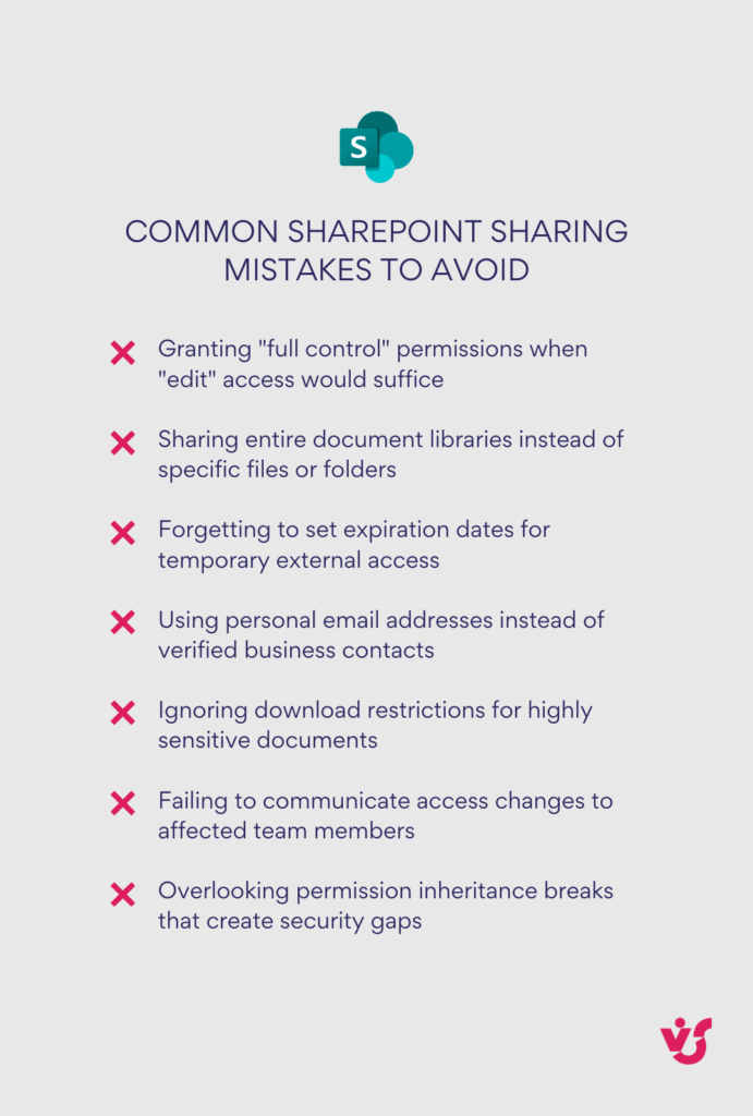 Common SharePoint Sharing Mistakes to Avoid.