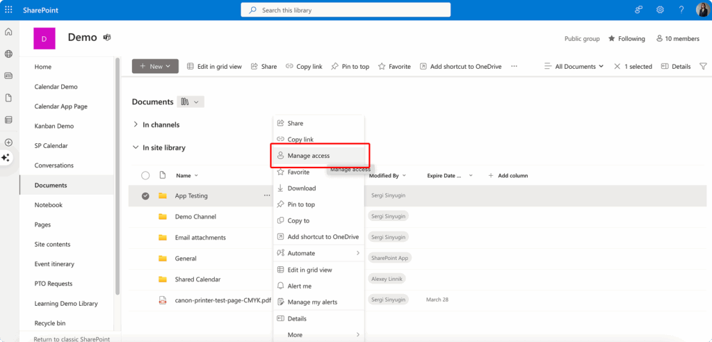 Managing access to shared files.