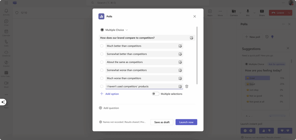 Creating your poll