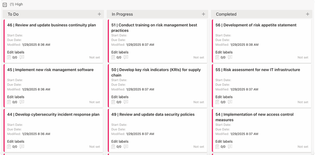 Example Kanban Board