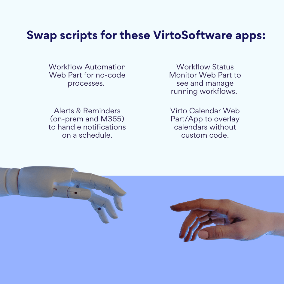 Swap scripts for these VirtoSoftware apps