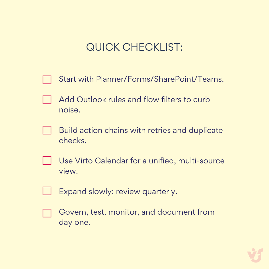 Quick checklist